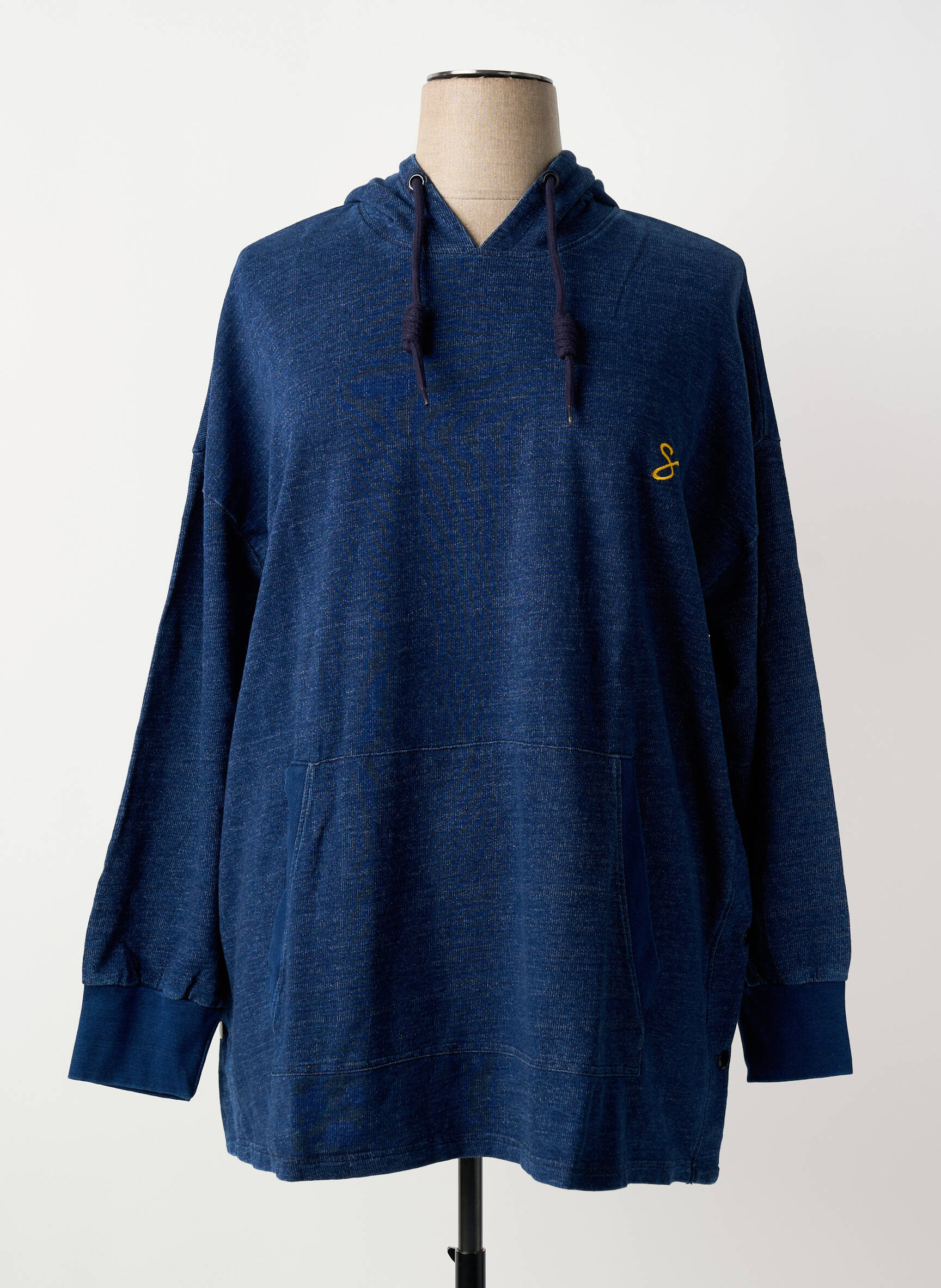Sweat-shirt à capuche manches longues manches longues bleu SHEEGO femme