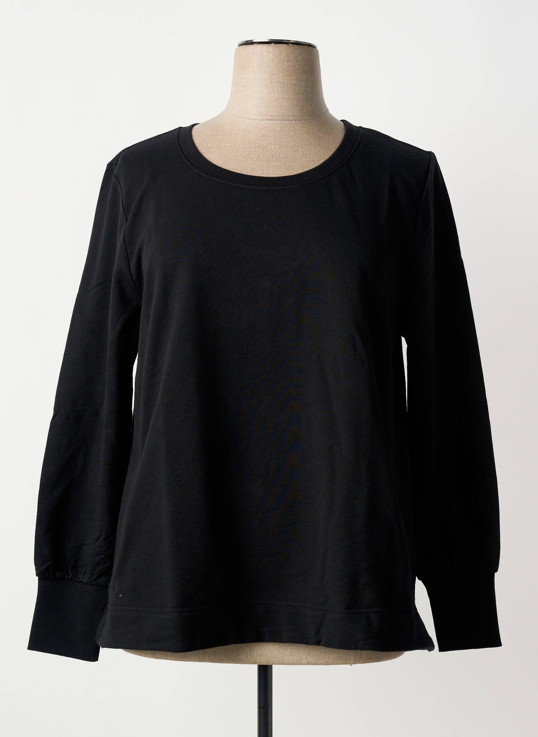 Sweat-shirt manches longues manches longues noir SHEEGO femme