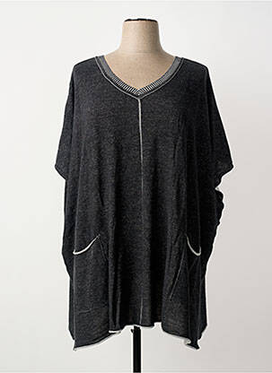 Pull coupe droite manches courtes gris SHEEGO femme
