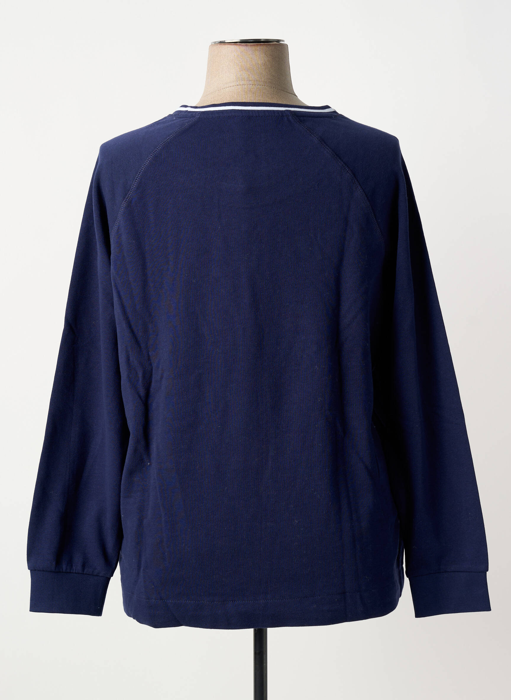 Sweat-shirt sérigraphie floquée manches longues bleu SHEEGO femme