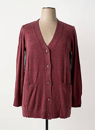 Gilet manches longues fermeture boutonnée sur le devant violet SHEEGO femme