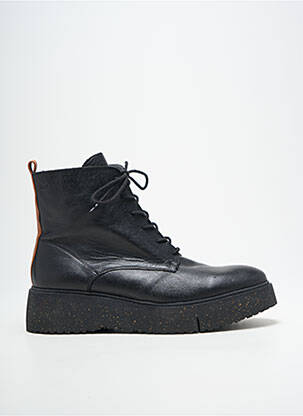 Bottines/boots tissage satiné talon de 4 à 6cm noir WONDERS GREEN femme