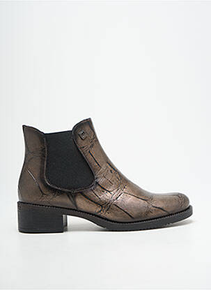 Bottines/boots tissage satiné talon de 4 à 6cm marron JOSE SAENZ femme
