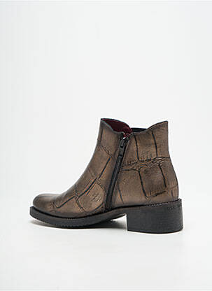 Bottines/boots tissage satiné talon de 4 à 6cm marron JOSE SAENZ femme