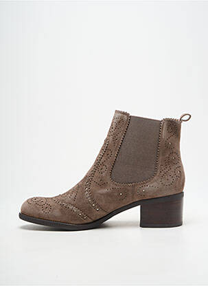 Bottines/boots tissage satiné talon de 4 à 6cm gris MAM'ZELLE femme