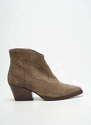 Bottines/boots nubuck talon de 4 à 6cm marron WONDERS femme