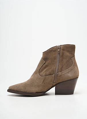 Bottines/boots nubuck talon de 4 à 6cm marron WONDERS femme