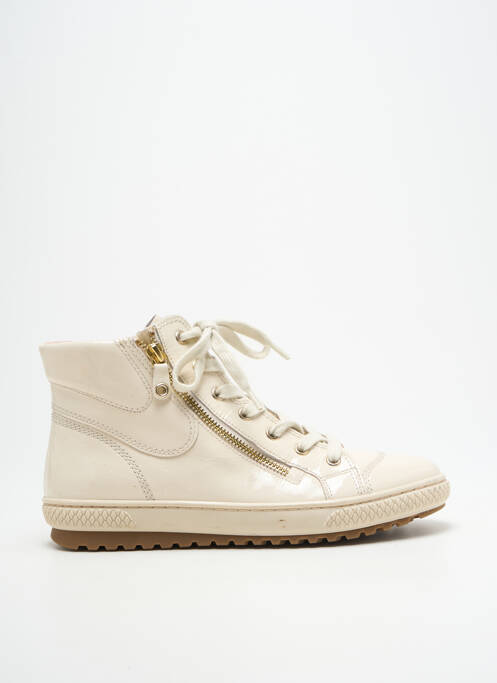 Baskets matière lisse talon plat jusqu'à 3cm beige GABOR femme