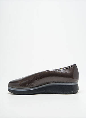 Ballerines tissage vernis talon plat jusqu'à 3cm gris WONDERS femme