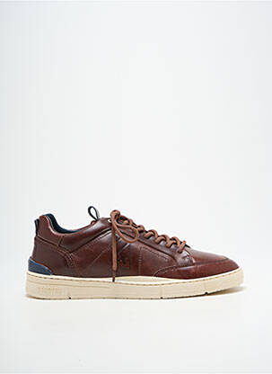 Baskets tissage satiné bout rond marron GAASTRA homme