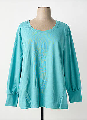 Sweat-shirt manches longues manches longues bleu SHEEGO femme