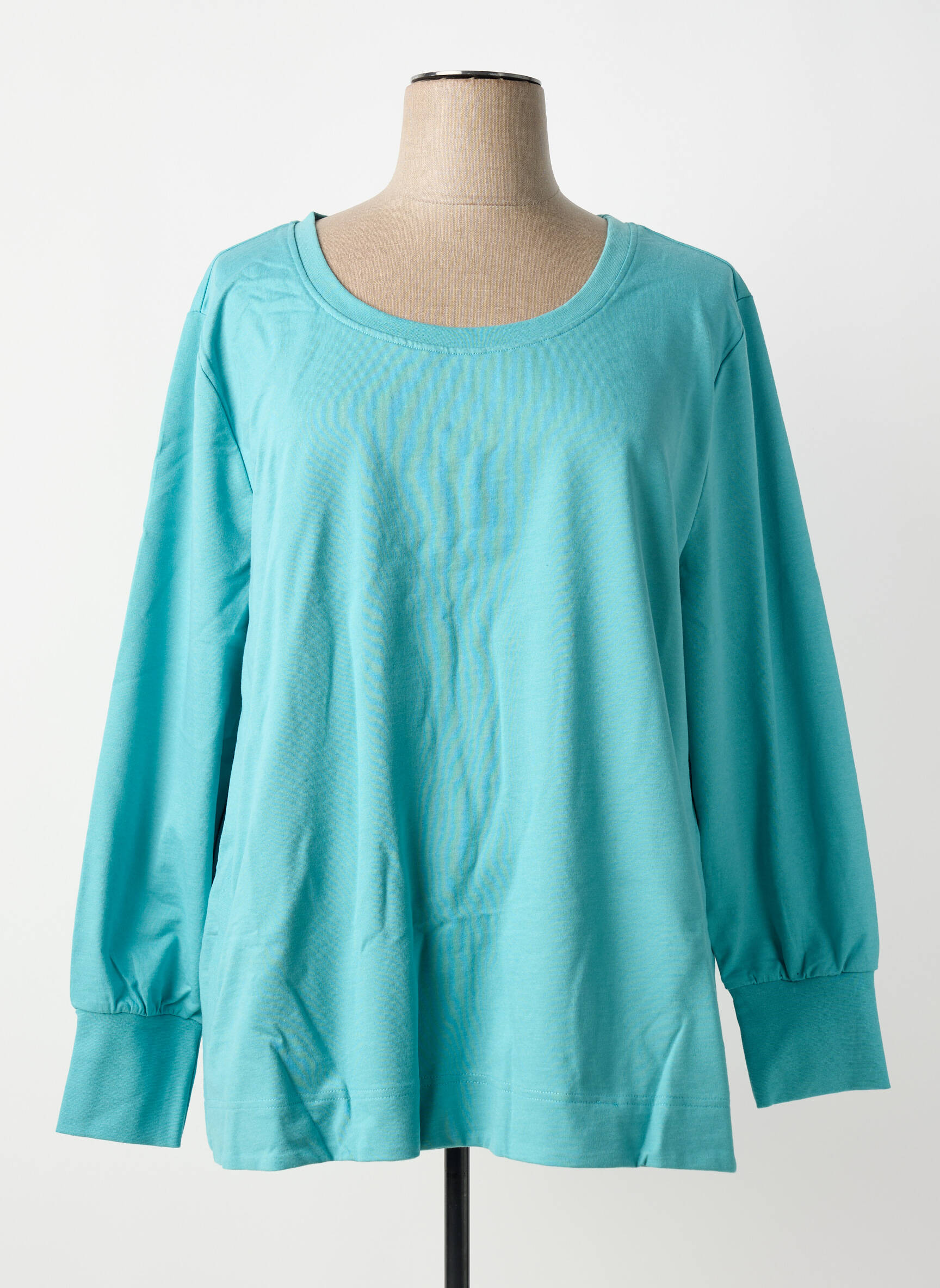 Sweat-shirt manches longues manches longues bleu SHEEGO femme
