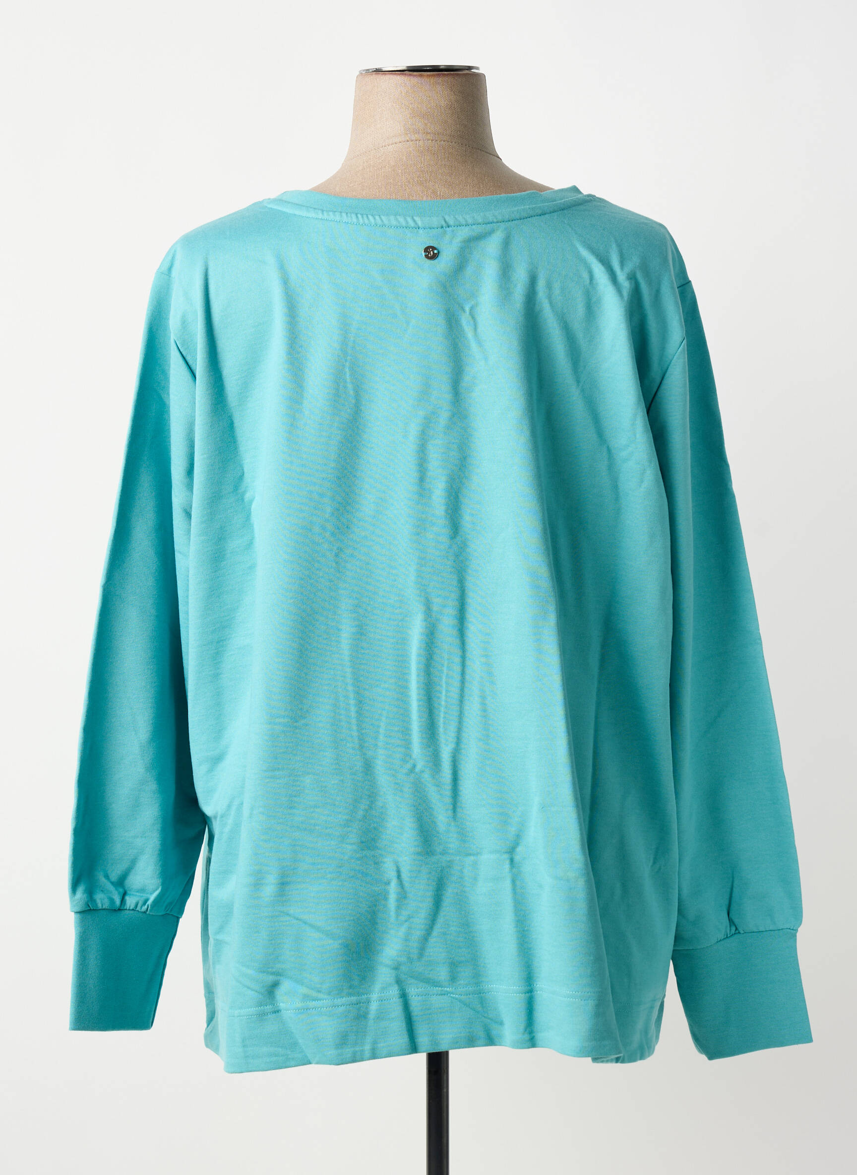 Sweat-shirt manches longues manches longues bleu SHEEGO femme