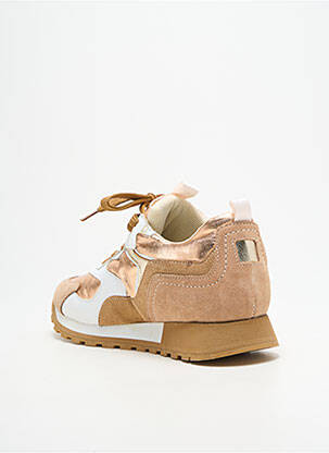 Baskets matière lisse talon plat jusqu'à 3cm marron REQINS femme