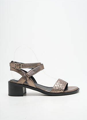 Sandales/nu pieds matière lisse talon de 4 à 6cm argent ADIGE femme