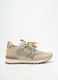 Baskets nubuck talon plat jusqu'à 3cm or ADIGE femme
