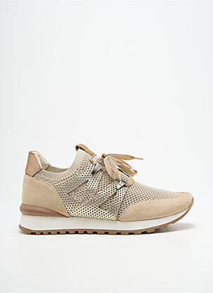 Baskets nubuck talon plat jusqu'à 3cm or ADIGE femme