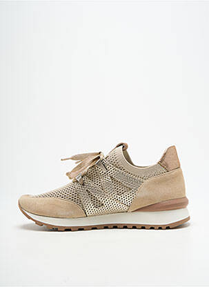 Baskets nubuck talon plat jusqu'à 3cm or ADIGE femme
