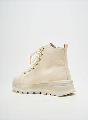 Baskets fermeture zip et lacets talon de 4 à 6cm beige LIU JO femme