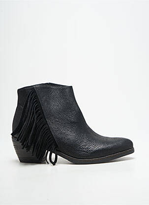 Bottines/boots matière lisse talon de 4 à 6cm noir LA FEE MARABOUTEE femme
