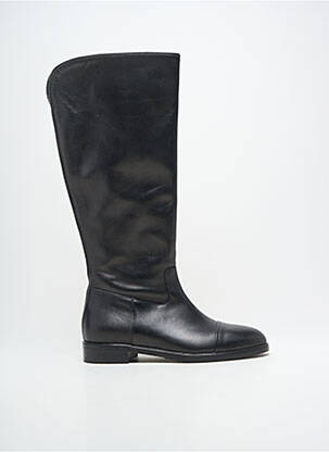 Bottes tissage satiné talon plat jusqu'à 3cm noir MARC CAIN femme