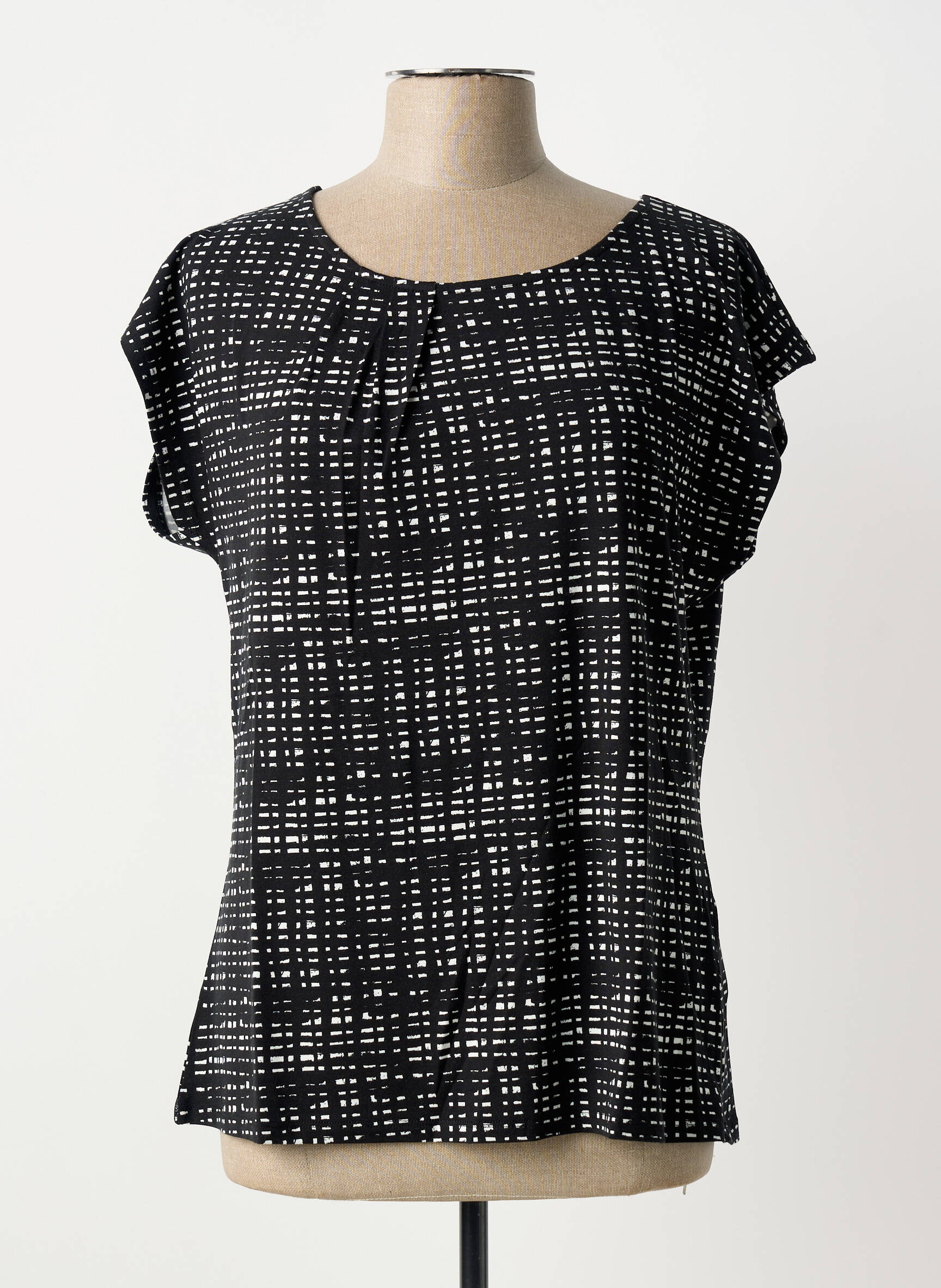T-shirt coupe droite manches courtes noir SHEEGO femme