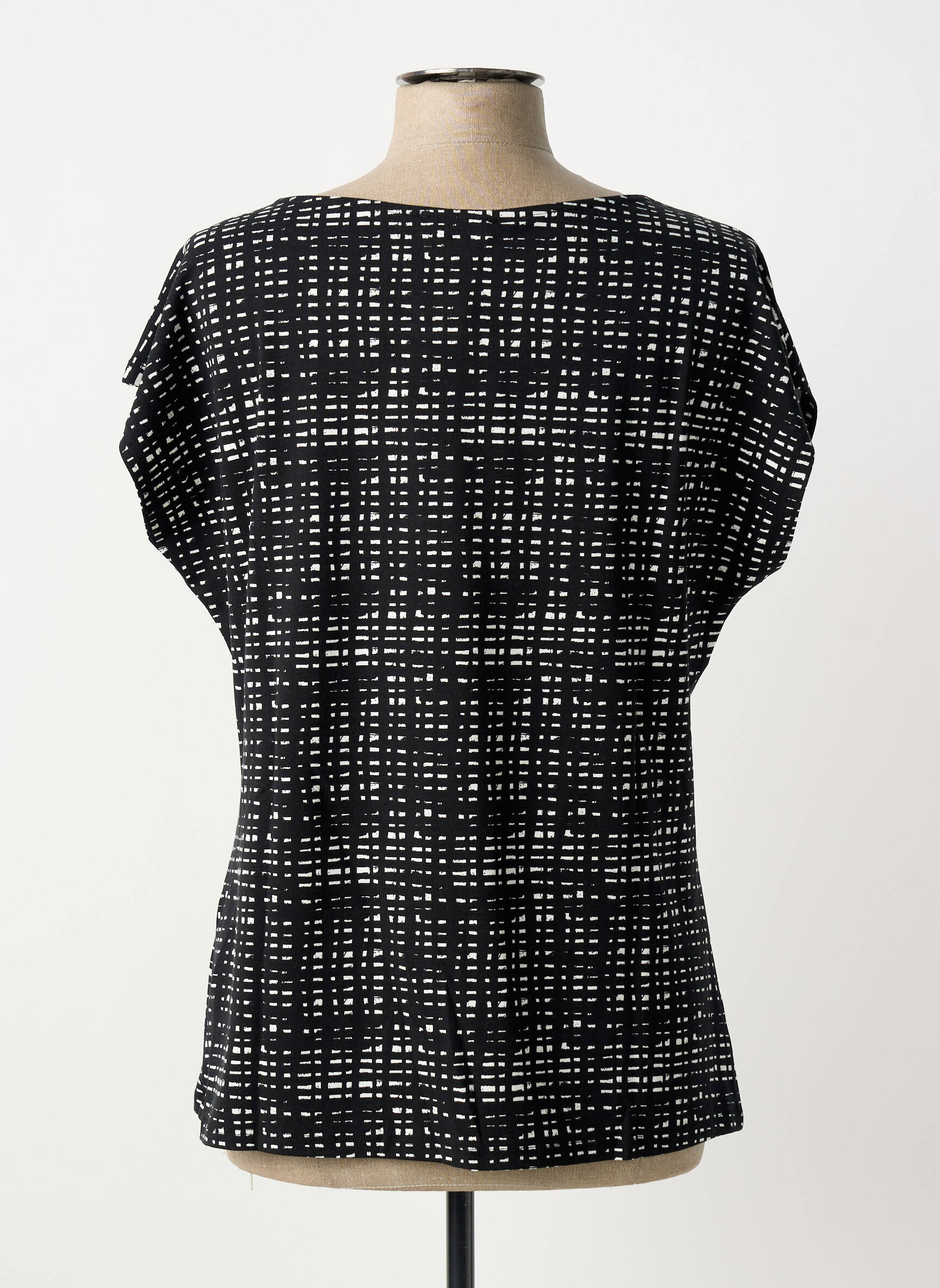 T-shirt coupe droite manches courtes noir SHEEGO femme