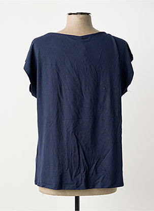 T-shirt coupe droite manches courtes bleu SHEEGO femme