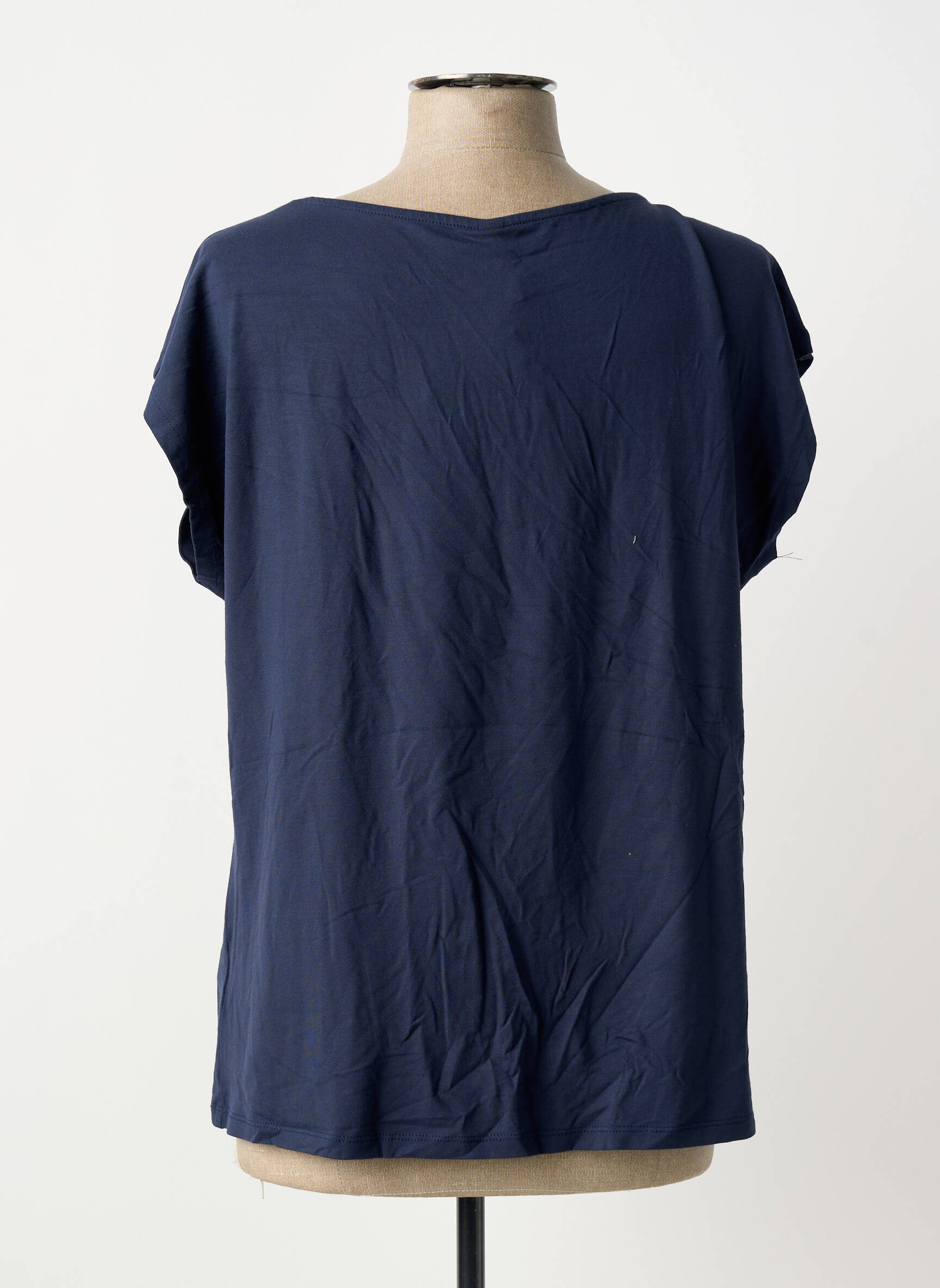 T-shirt coupe droite manches courtes bleu SHEEGO femme