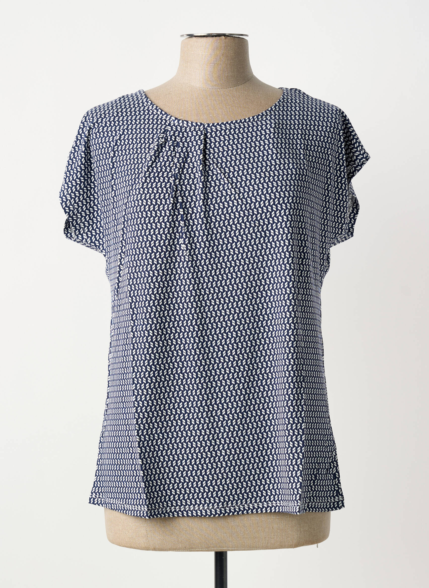 T-shirt imprimé fantaisie manches courtes bleu SHEEGO femme