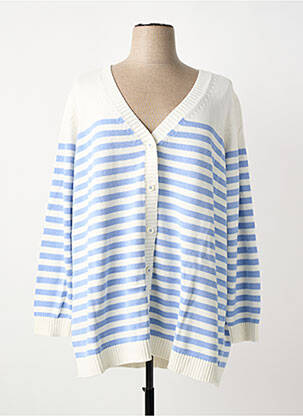 Gilet manches longues fermeture boutonnée sur le devant blanc SHEEGO femme