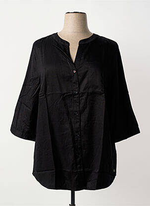 Chemisier coupe droite manches 3/4 noir SHEEGO femme