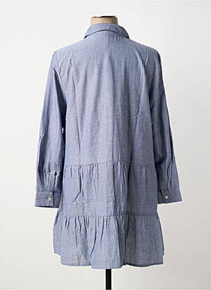 Robe mi-longue manches longues manches longues bleu SHEEGO femme