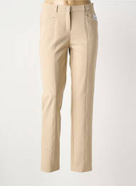 Pantalon droit stretch taille normale beige FRANK WALDER femme