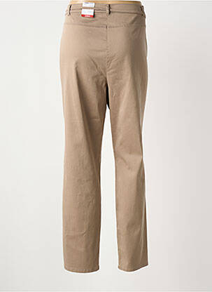 Pantalon droit stretch taille normale marron FRANK WALDER femme