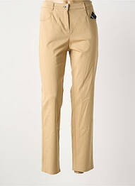 Pantalon droit stretch taille normale beige FRANK WALDER femme