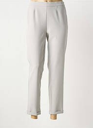 Pantalon 7/8 stretch taille normale gris FRANK WALDER femme