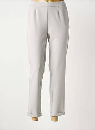 Pantalon 7/8 stretch taille normale gris FRANK WALDER femme
