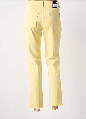 Pantalon 7/8 stretch taille normale jaune ANNA MONTANA femme
