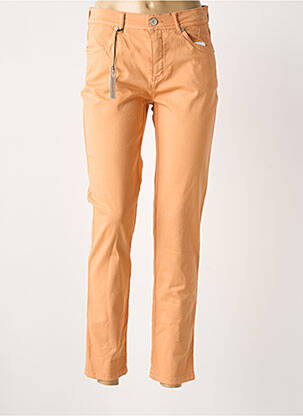 Pantalon 7/8 stretch taille normale orange ANNA MONTANA femme