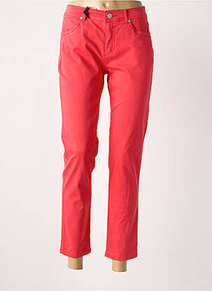 Pantalon 7/8 stretch taille normale rouge ANNA MONTANA femme