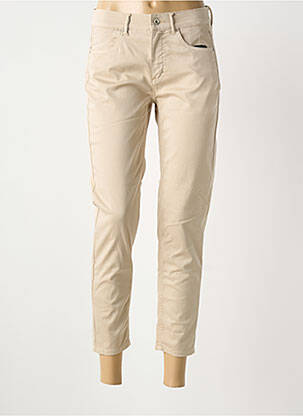 Pantalon 7/8 stretch taille normale beige ANNA MONTANA femme