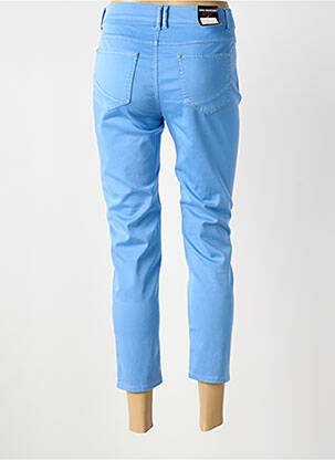 Pantalon 7/8 stretch taille normale bleu ANNA MONTANA femme