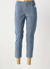 Pantalon 7/8 stretch taille normale bleu ANNA MONTANA femme