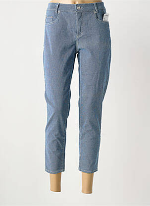 Pantalon 7/8 stretch taille normale bleu ANNA MONTANA femme