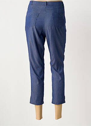Pantacourt stretch taille normale bleu GUY DUBOUIS femme