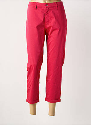 Pantacourt coupe droite taille normale rouge LCDN femme