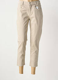 Pantacourt coupe droite taille normale beige ANNA MONTANA femme