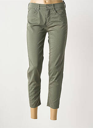 Pantacourt stretch taille normale vert ANNA MONTANA femme