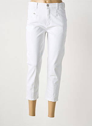 Pantacourt stretch taille normale blanc ANNA MONTANA femme